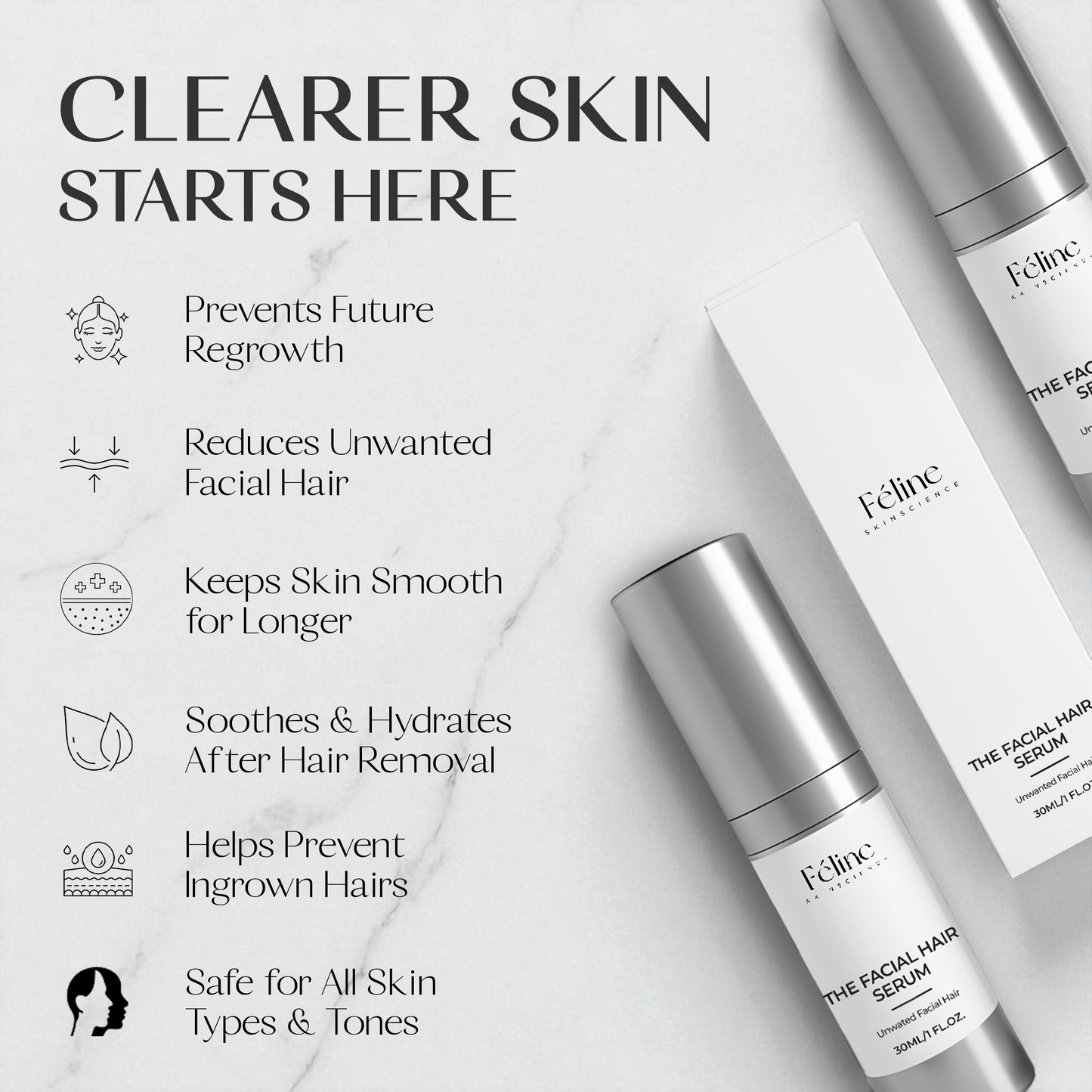 The Facial Hair Serum | 1+1 FREE