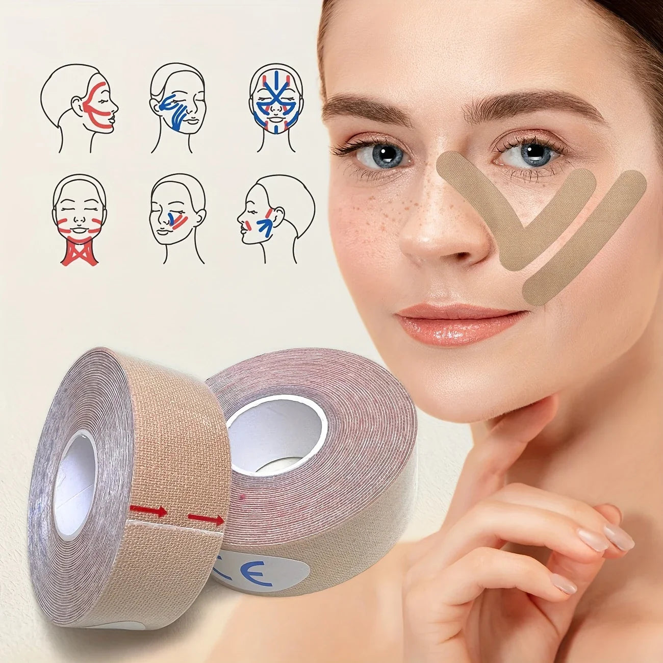 Kinesiology Face Tape for Wrinkles & Skin Lifting