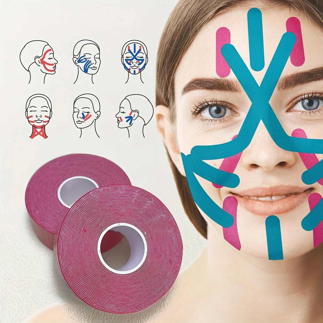 Kinesiology Face Tape for Wrinkles & Skin Lifting