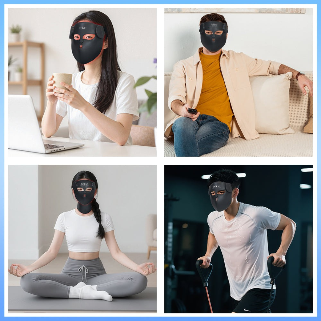 LED Face Mask with 8 Light Therapy Modes for Anti Aging & Acne Treatment
