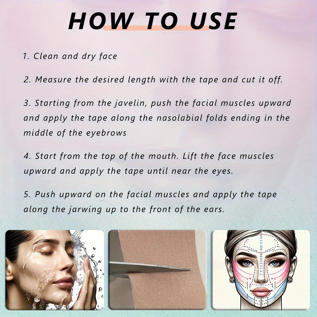 Kinesiology Face Tape for Wrinkles & Skin Lifting