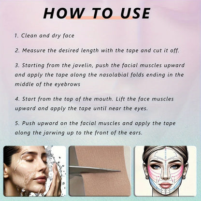 Kinesiology Face Tape for Wrinkles & Skin Lifting