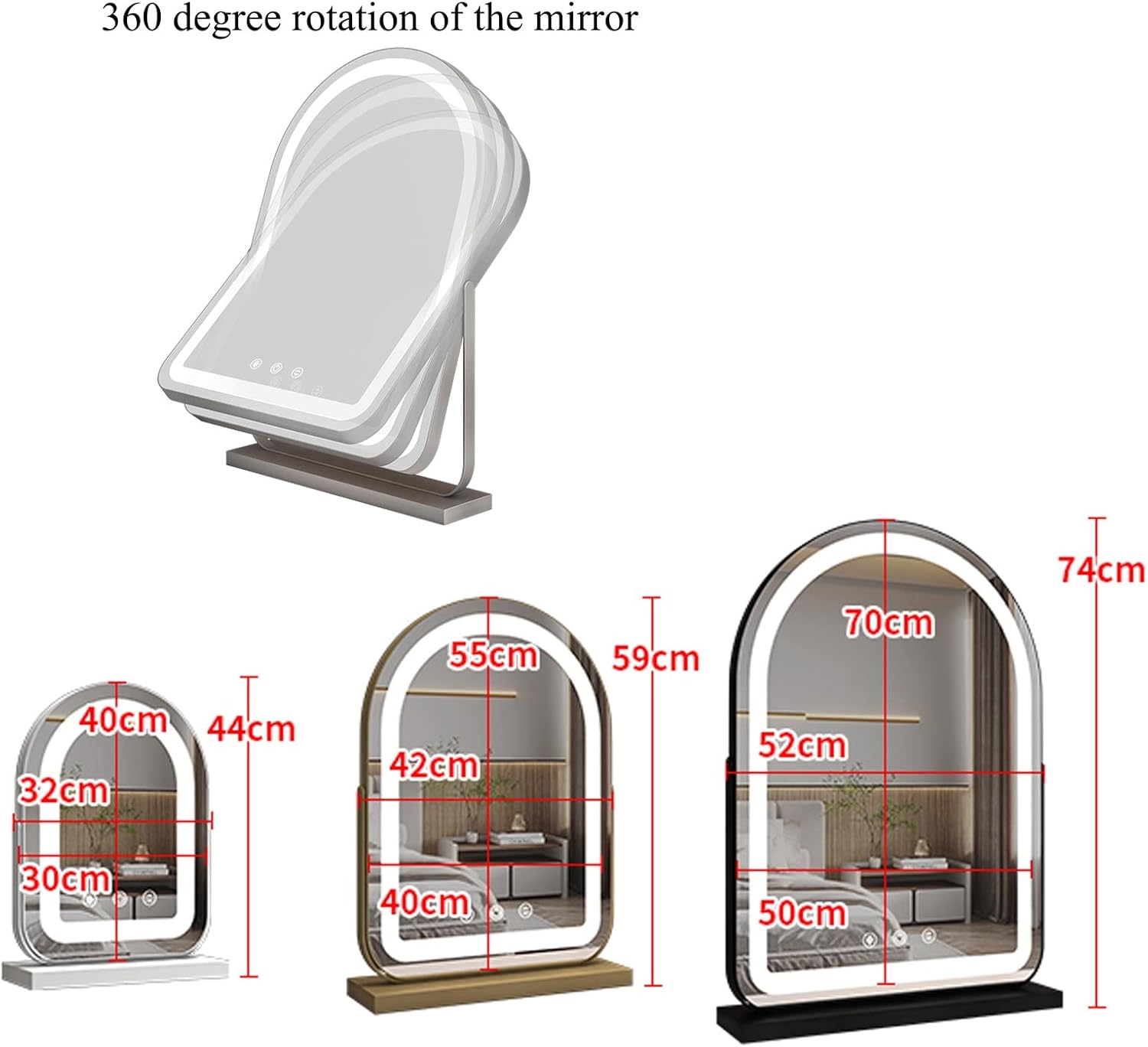 LED Vanity Mirror with Lights for Makeup & Skincare Routine