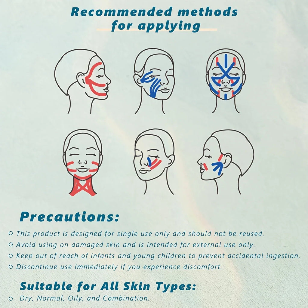 Kinesiology Face Tape for Wrinkles & Skin Lifting