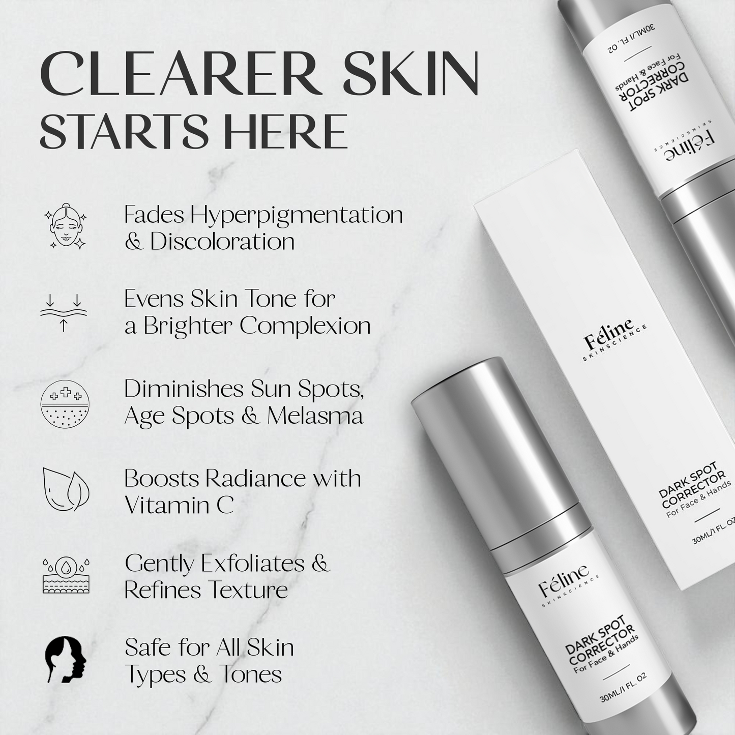 Serum for Hyperpigmentation & Dark Spot Fading | 1+1 FREE