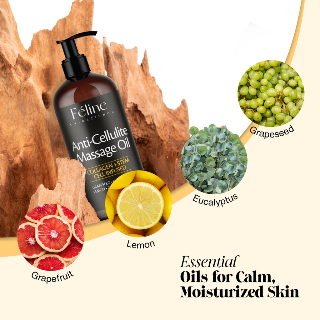 Anti Cellulite Massage Oil for Fat Reduction & Skin Smoothing