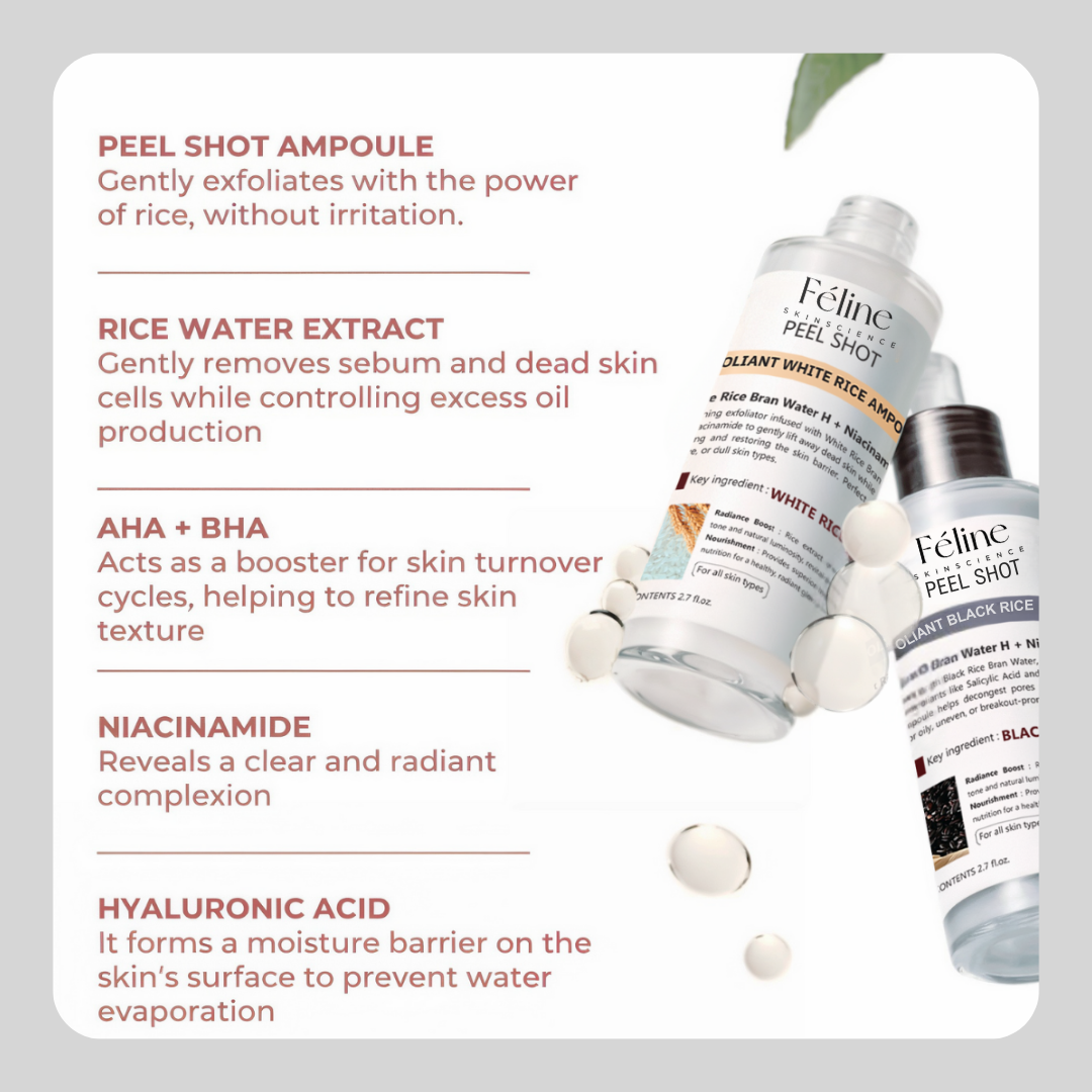 Peel Shot Rice Ampoule Duo For Skin Brightening & Hydration