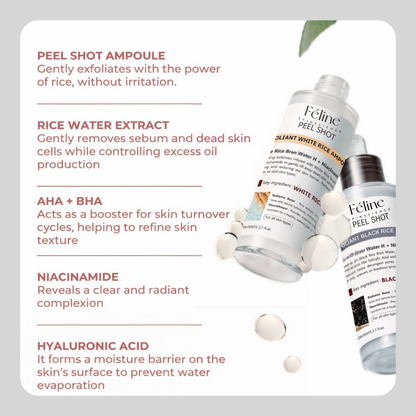Peel Shot Rice Ampoule Duo For Skin Brightening & Hydration
