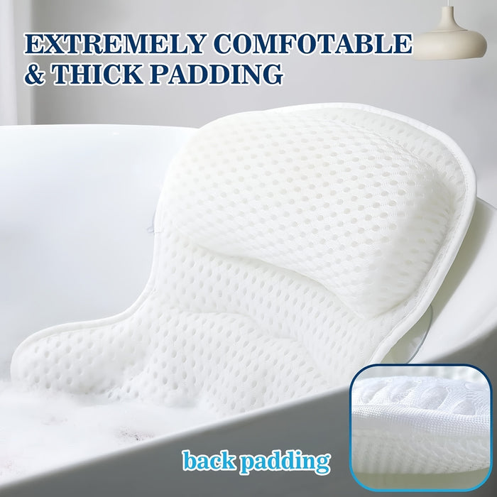 Bath Pillow for Neck & Back Support in Bath or Tub