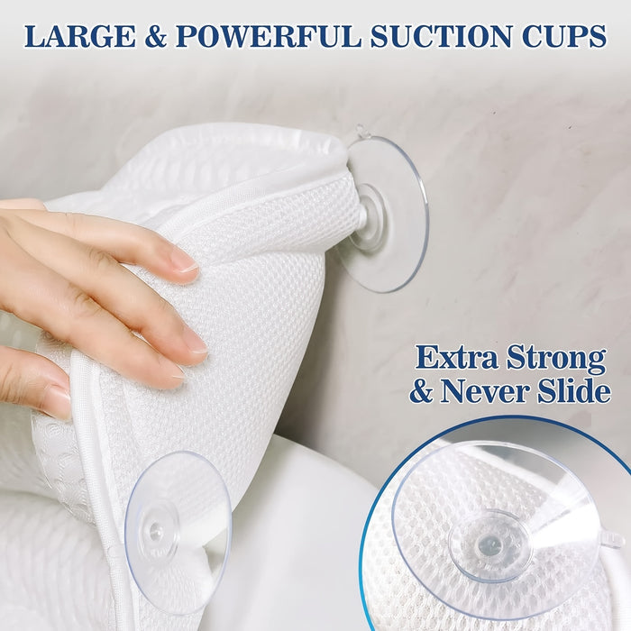 Bath Pillow for Neck & Back Support in Bath or Tub