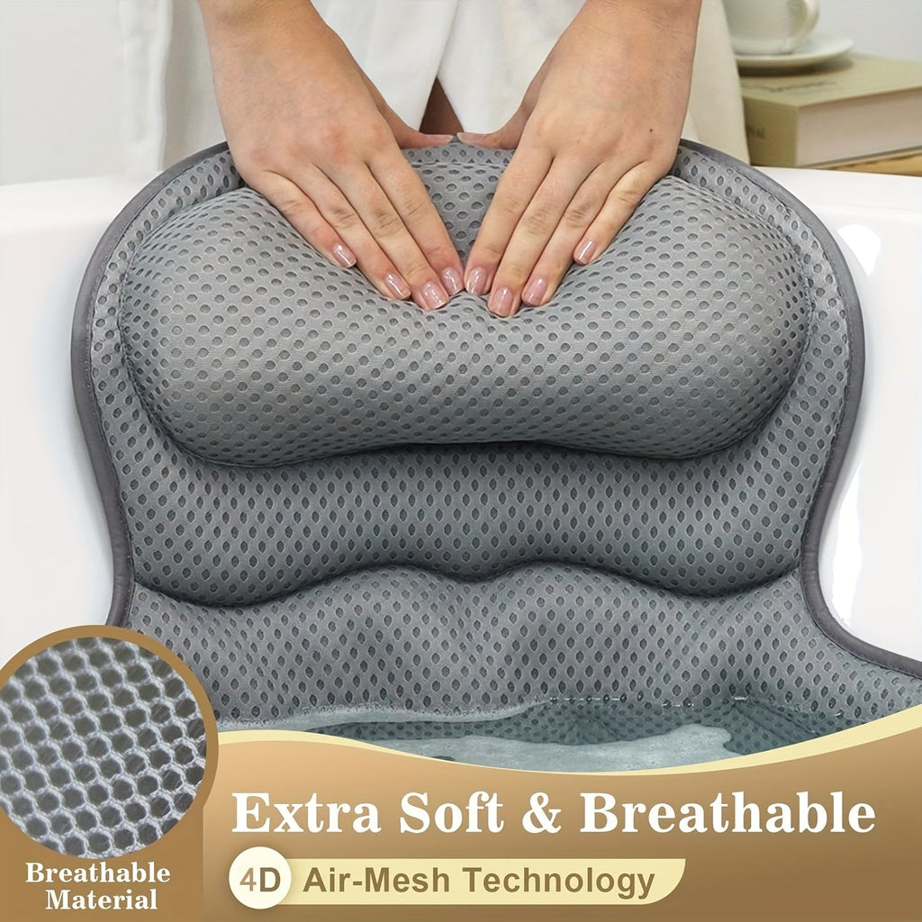 Bath Pillow for Neck & Back Support in Bath or Tub