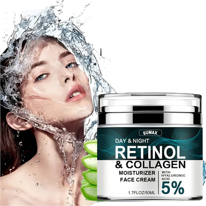 Retinol Face Cream with Collagen & Hyaluronic Acid – Moisturizing & Firming