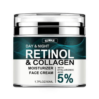 Retinol Face Cream with Collagen & Hyaluronic Acid – Moisturizing & Firming